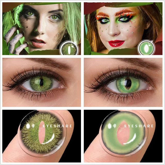 AMARA Green Colored Contact Lenses Cosplay Anime Makeup Beauty Contact Lenses for Eyes/Party Club Contact Lenses Free Shipping