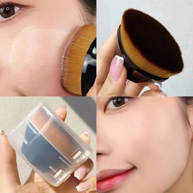1/2/3pcs Six Corners Makeup Brush Kabuki Flawless Foundation Brush For Liquid Make Up Brush Set Cosmetic Soft Synthetic Makeup