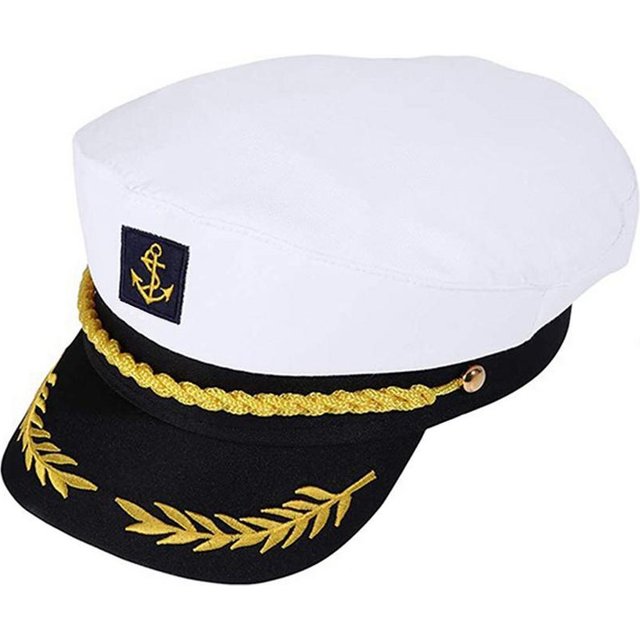 Adult Yacht Sailor Captain Hat Adjustable Men's and Women's Party Hat Makeup Ball Dressing Event Excellent Costumes Apparel