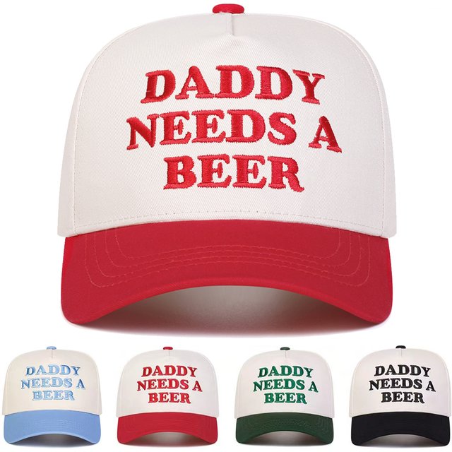 Unisex DADDY NEEDS A BEER Letter Embroidery Baseball Caps Spring Autumn Outdoor Adjustable Casual Hats Sunscreen Hat Sports Cap
