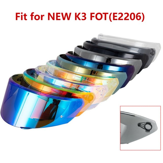 Helmet Visor for NEW AGV K3 DOT(E2206) K3 2023 2024 Motorcycle Helmet Replacement Sunscreen Lens Windshield Shield Accessories