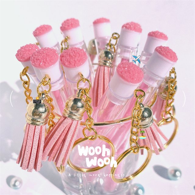 Brosse à cils en Tube avec porte-clés doré, baguette de Mascara à paillettes pour Extension de cils, peigne, conteneur, outil de maquillage, 10 pièces