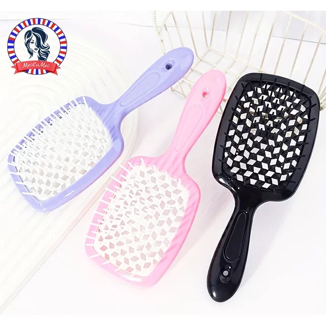 3pcs Air Cushion Comb Hollow Massage Brush Anti-Static Anti-Entanglement Hair Brush Suitable for Dry and Wet Use