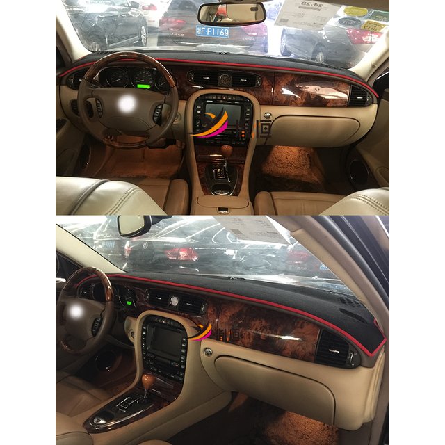 For Jaguar XJR XJ X308 XJ8 V8 X350 2004-09 Dashmat Dashboard Cover Instrument Panel Sunscreen Protective Pad Anti-Dirt Ornaments