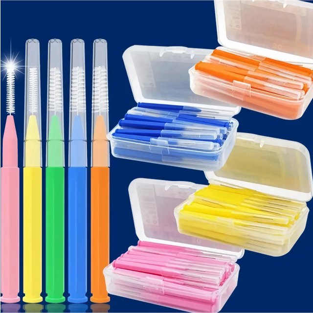 30pcs Premium Dental Picks Kit - Portable Interdental Brushes & Flossing Sticks for Effective Tooth Cleaning, Oral Care,