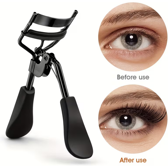 Wide Angle Eyelash Curler Ergonomic Non-Slip Curling Tool Long Lasting Natural Eye Lashes Makeup Accessory for All Eye Shapes