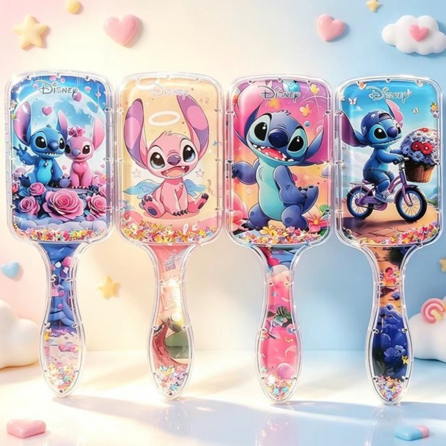 Disney stitch Hair ornaments, hair ornament accessories, children's cushion combs, hairdressing tools, hair care,funny combs