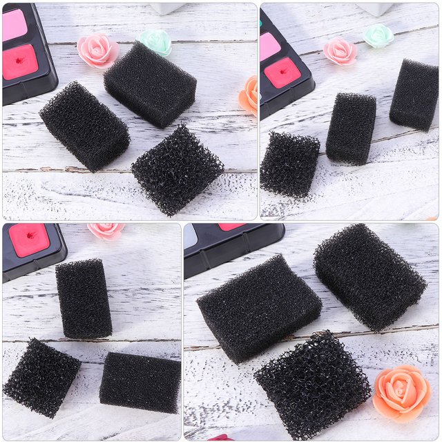 4pcs Sponge Pack Black Stipple Sponge For Scar Wound Makeup Halloween Special Effects Cosplay Aging Spots Simulation Makeup