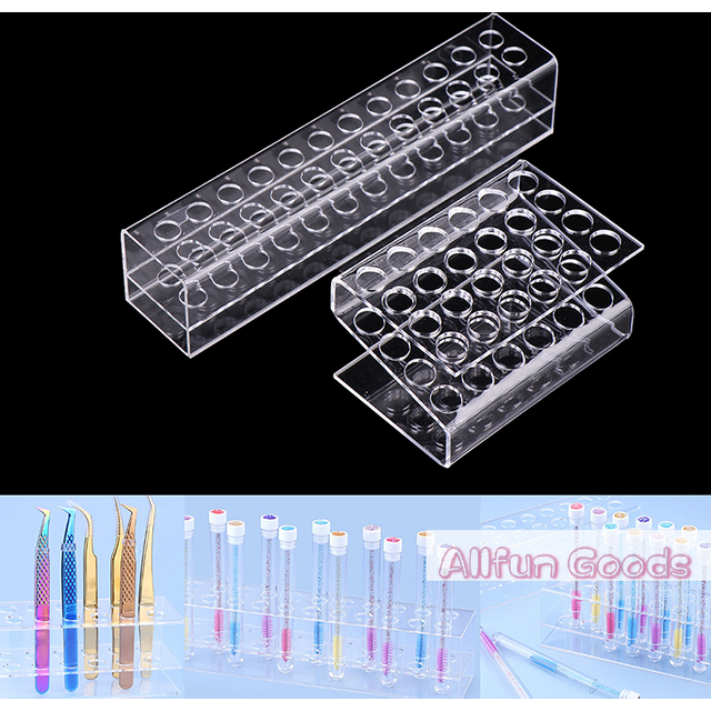 Eyebrow brush tube display stand Eyelash brush storage bracket tweezers Holder Acrylic Beauty Makeup Tools Eyelash Planting