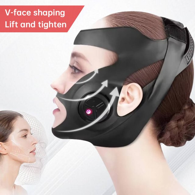 Masseur facial en V, 3 Modes de Massage, Machine de Lifting du visage, appareil de massage du visage à microcourant, lifting du menton, chargeur USB