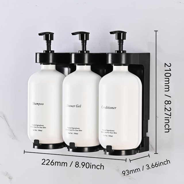 Soap Bottle, Shower Gel Bottle, Shampoo Bottle, Soap Dispenser 500ML Soap Dispenser, Hotel Specific Hand Soap Bottle, Liquid Dis