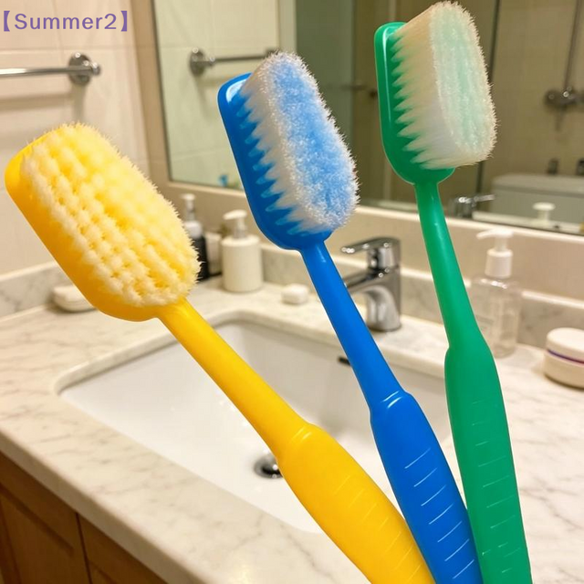 Funny Colorful Super Long Toothbrush Oversized Multifunctional Plastic Cleaning Brush Stain & Dirt Removal Scrub Bath Brush{S}
