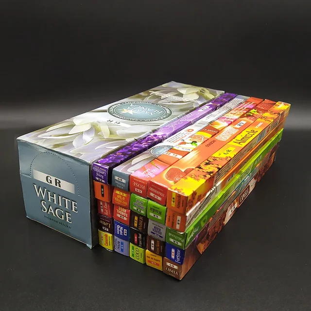 Y bâtons d'encens de sauge blanche tibétaine, bâtons de Joss parfumés pour la maison, 10/25 petits