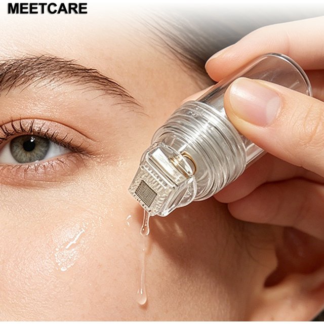 Derma Stamp Micro Needle Promote Serum Absorb Silicone Round Nano Square Crystal Skin Care Tool for Face Brow Hair Scalp 0.25mm