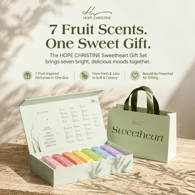 Niche Fresh Fruity Fragrance Mini Sample Perfume Gift Set 7*5ml Long Lasting Peach Coconut Originales High Quality for women