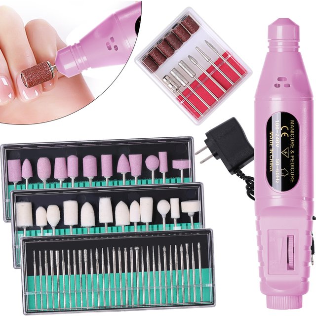 YIKOOLIN 6-in-1 Electric Nail Drill Kit Portable Manicure Polisher Nail File Equipment Pen Tools for Nail Care Gifts for Friends