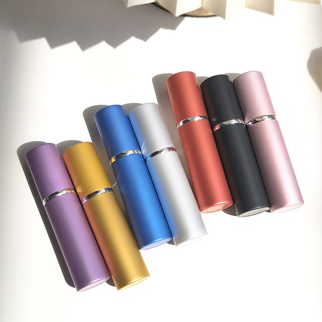 Mini atomiseur de parfum rechargeable de haute qualité, vaporisateur vide en verre, atomiseur en aluminium, 5ML, 1 pièce