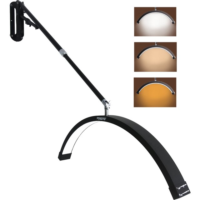 Fusitu Adjustable Wall Mounted Half Moon Light For Barber Shop Studio Makeup Beauty Video Photography Lighting