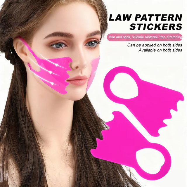 2Pcs Anti Wrinkle Patches Reusable Silicone Facial Lifting Pads Improve Nasolabial Fold Prevent Face Skin Sag Skincare Tools
