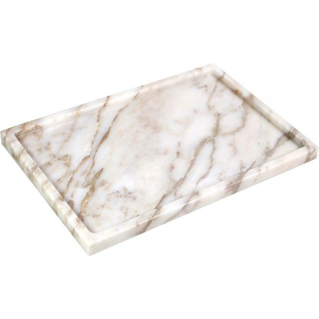 Luxury Natural Calacatta Viola Marble Square Tray Sample Room Home Hotel Bathroom Jewelry Cosmetics Storage Tray Decoration
