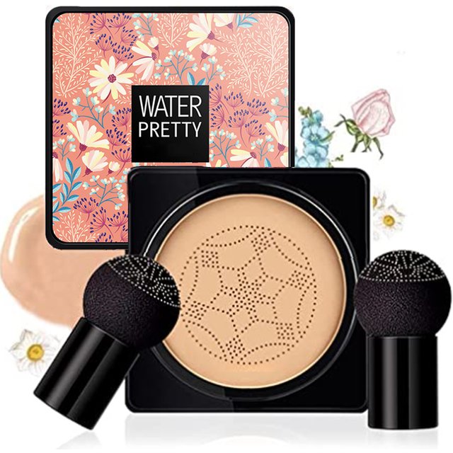 Air Cushion CC Cream Mushroom Head Foundation Moisturizing Long Lasting Face Comestics Natural Brighten Face Base Tone Make Up