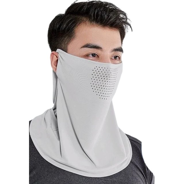 Summer UV Protection Outdoor Neck Wrap Cover Sports Sun Protection Ice Silk Mask Face Cover Neck Wrap Cover Sunscreen Face Scarf