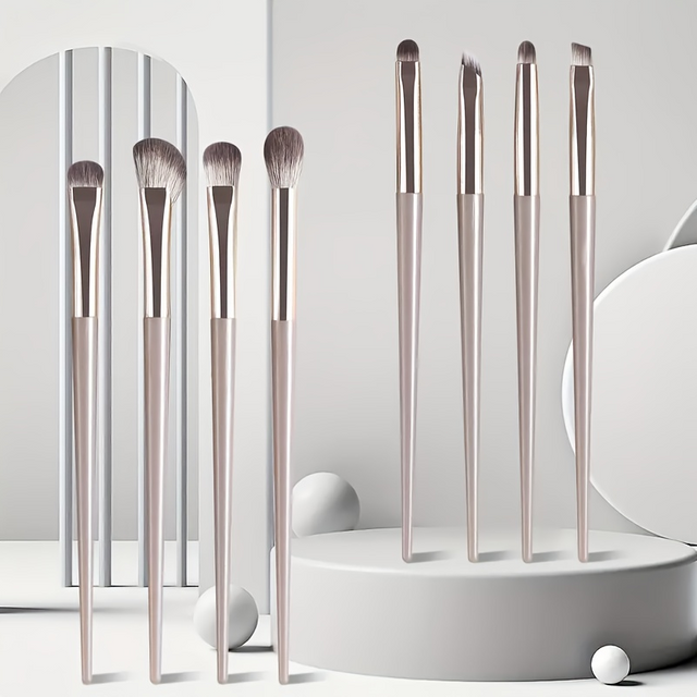 8-Piece Set of Eye Shadow Makeup Set Brushes Create Perfect Eye Makeup, precise Eye Shadow, Eyeliner Pen, Contour, Soft Bristles
