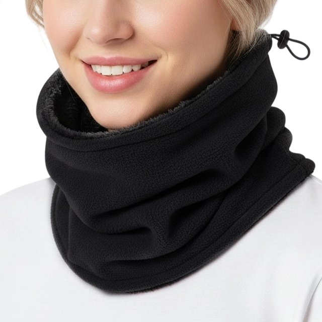 Neck Gaiter Winter MotorcycleWarm Fleece Neck Outdoor Warmer Windproof Scarf Camping Hiking Ski Cycling Winter Face Mask
