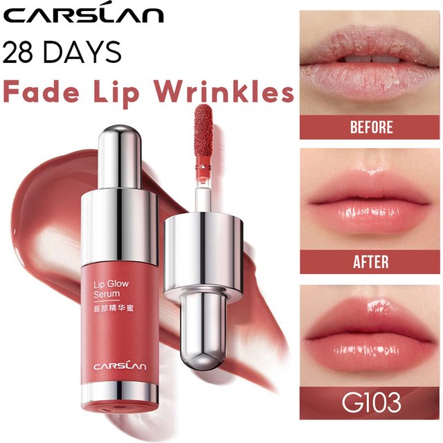 CARSLAN Tinted Lip Glow Serum Essential oil Moisturizing Lip Glaze Plumper Mirror Water Lip Gloss Lipstick Cosmetics