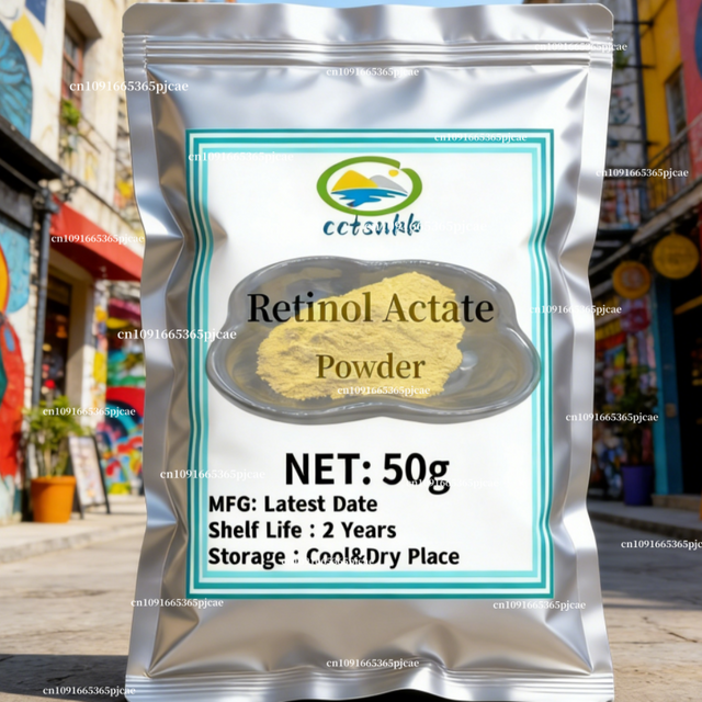 High Quality Retinol Acetate Powder/vitamin A Acetate Powder Cosmetic Material Free Shipping