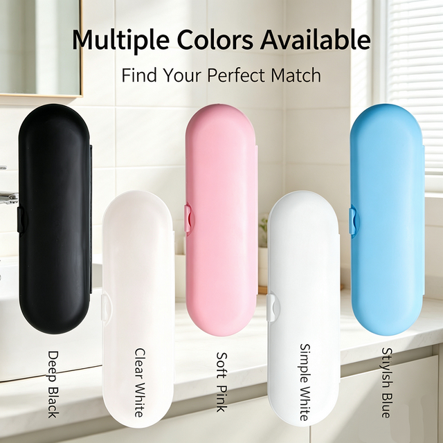 Portable Electric Toothbrush Travel Case Large Capacity Food Grade Plastic Waterproof Storage Organizer for Toiletries