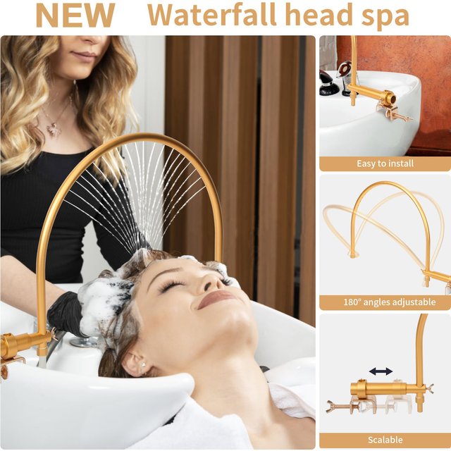 New Hair Salon Head Spa Water Outlet Pump Supplies,Stable Water Therapy Frame,Waterfall for Shampoo Sink,Massage Salon Equipment
