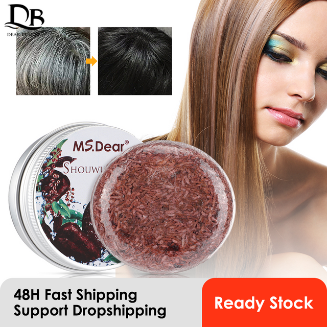 Polygonum Essence Hair Darkening Shampoo Soap Natural Organic Mild Formula Hair Shampoo Gray Hair Reverse Anti Loss Hair Care