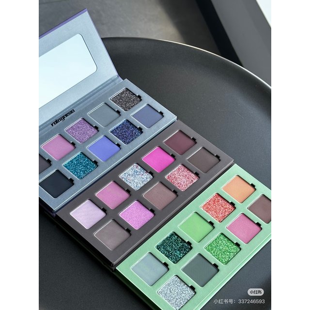 ROINGNEAO 10 Color Eyeshadow Palette Makeup Long-Lasting Chameleon Shimmer Flash Spotlight Eye shadow