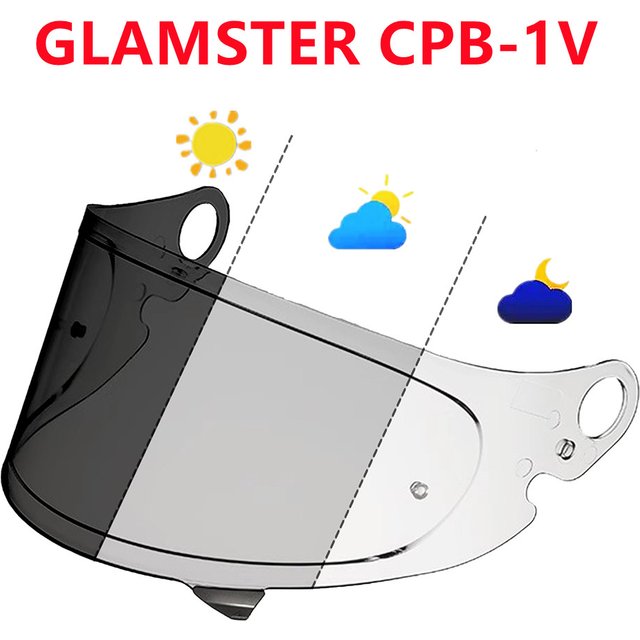 GLAMSTER visière photochromique pour casque SHOEI GLAMSTER bouclier facial Viseira Capacete crème solaire anti-rayures coupe UV coupe-vent