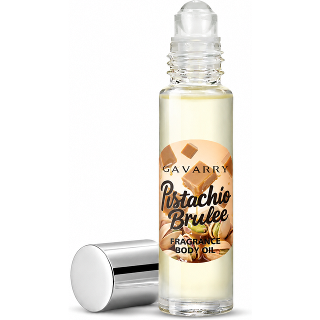 10ML Roll‑On Body Perfume Oil, Portable Gourmand Scent Fragrance Oil, Milk Mousse Pistachio Caramel Notes for Daily Traveling