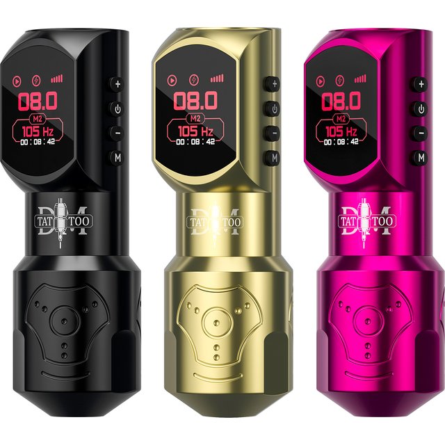 DM Red-Dragon Wireless Tattoo Machine Powerful Customized Motor Wireless Tattoo Power Supply Tattoo Gun For Permanent Makeup