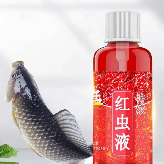 60ML liquide vers parfum poisson atrayant concentré rouge ver liquide poisson appât additif perche poisson-chat accessoires de pêche