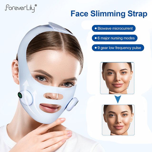 Facial EMS Lifting Machine Chin Cheek Slimming Strap Facial Shaping Massager Double Chin Removal V Line Lift Belt Skin Care Tool