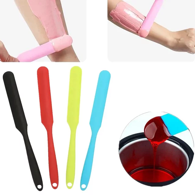 Silicone Cosmetic Waxing Spatulas Non-Stick Hair Removal Sticks Body Wax Applicator Scraper Wax Applicator Sticks