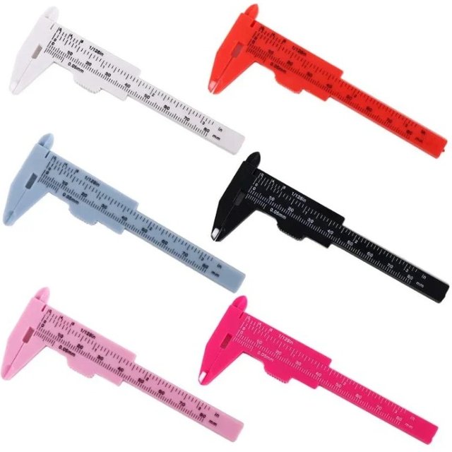 Measurement Tools Tattoo Microblading Caliper Portable 80mm Plastic Eyebrow Measuring Vernier Caliper Ruler Permanent Makeup