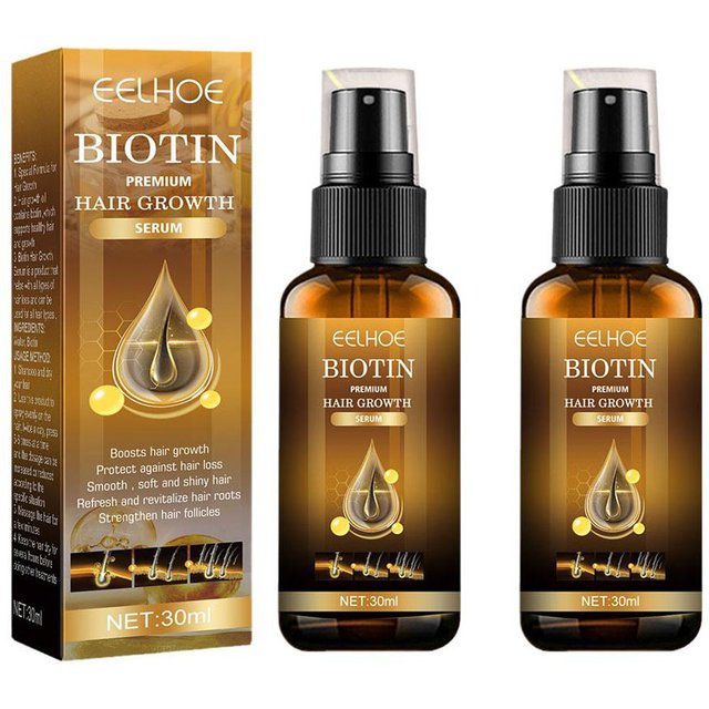 2pcs Biotin Essential Oils Products Fast Growing Hair Care Anti Hair Loss Spray Scalp Treatment for men Women 30ml