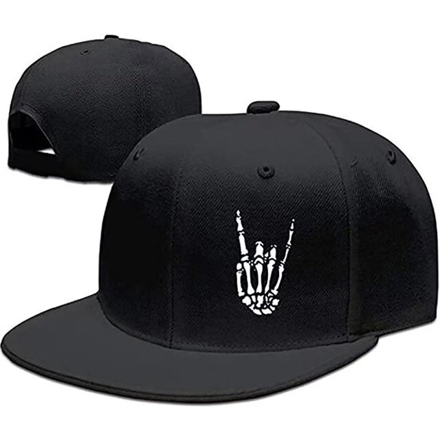 Unisex Skeleton Fingers Printed Hip-hop Hats Spring Autumn Outdoor Adjustable Casual Baseball Caps Sunscreen Hat