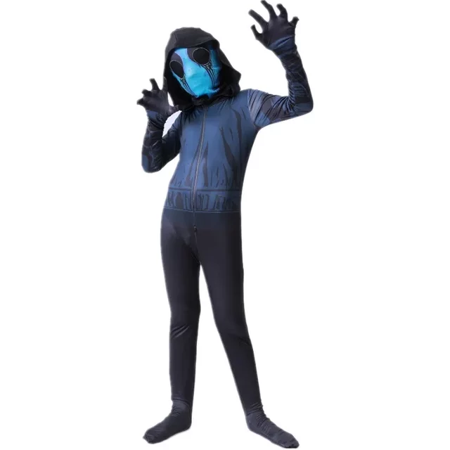 Halloween Grim Reaper Role Play Scary Tights Eyeless Jack Hooded Costume Costume Kids Holiday Show Makeup Ghost Party Costume