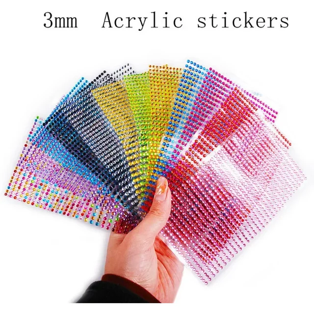 Face Decoration Rhinestone Stickers Children Toy Crystal Diamond Sticker DIY Eyes Tear Makeup for Music Festival Halloween Party