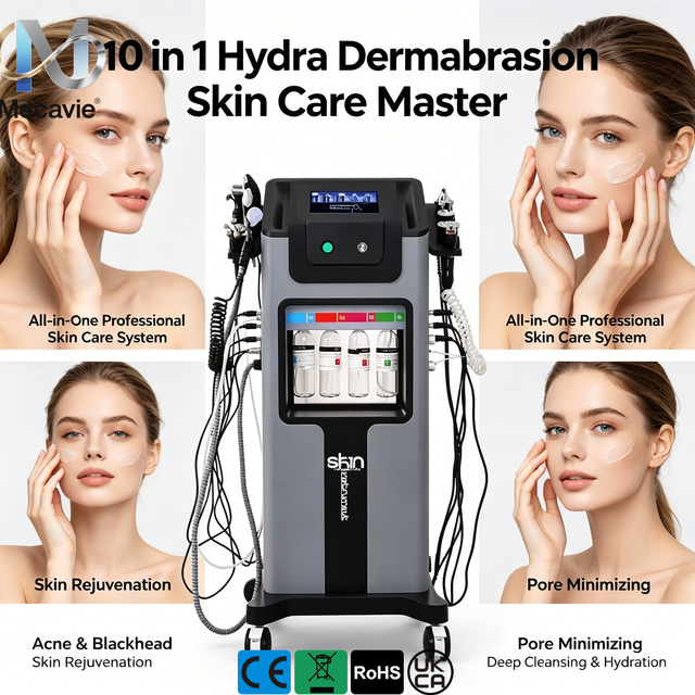10 in 1 Hydra Aqua Facial Peeling Diomand Dermabrasion Facial Machine Skim Care Multifunction Facial Machine Salon Equipment