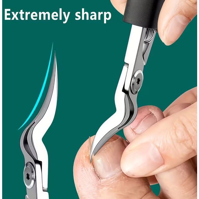 Stainless Steel Nail Clipper for Thick Nails Inner-Growth Design Embedded Nail Care Tool for Adults And Seniors