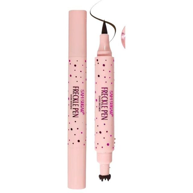 Natural Fake Freckles Pen Waterproof Fade-resistant Brown Dot Spot Pen for Makeup Beginners Dating Daily Use