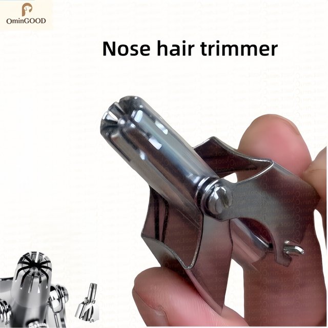 NEW Portable Stainless Steel Manual Nose & Ear Hair Trimmer, Washable Painless Hair Removal Beauty Tool for men and Women