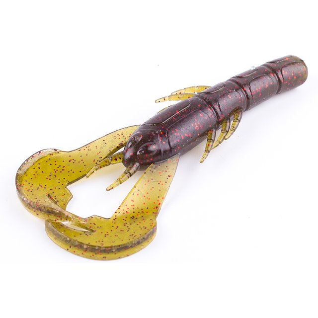 Hanlin 8 pièces 10CM 9G écrevisses leurre de pêche souple crevette homard Langoustine Swimbait parfum appât artificiel brochet bar attirail